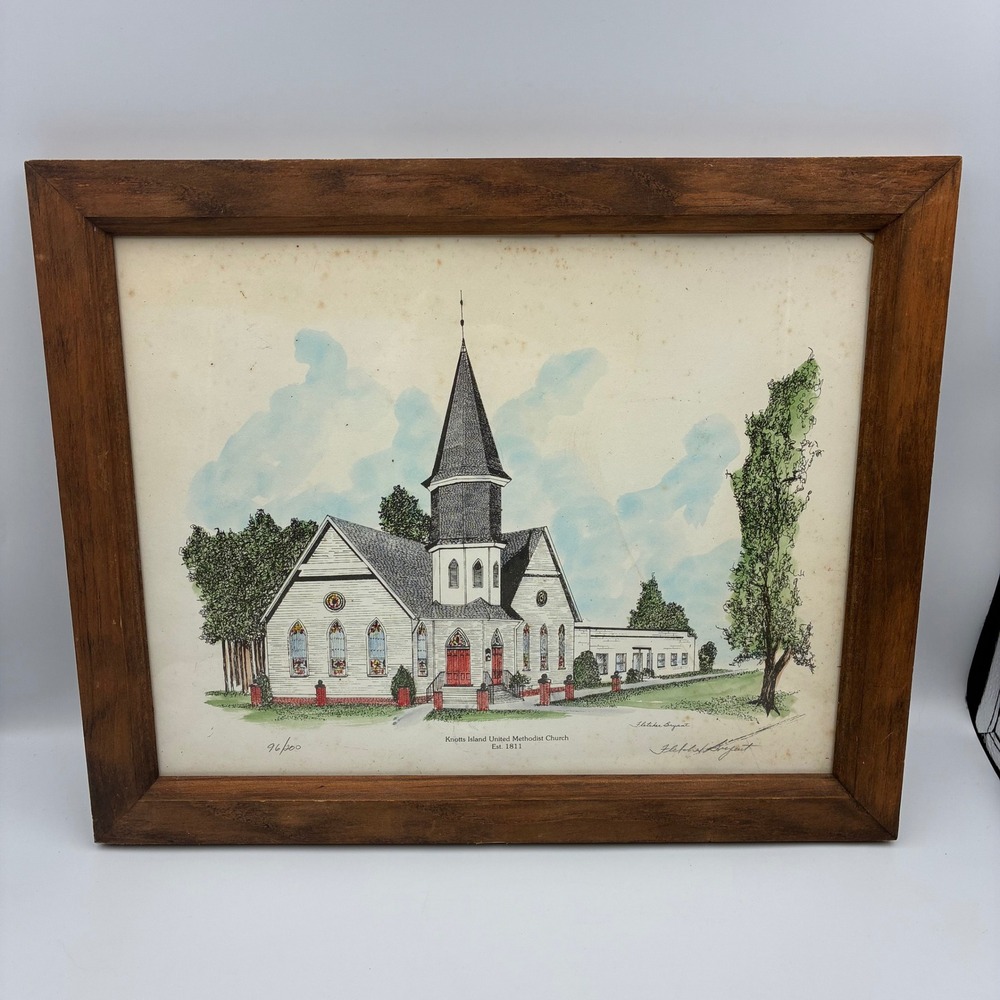 Fletcher Bryant Signed Numbered Print Knotts Island Methodist Church 96/200
